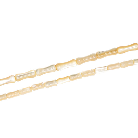 Fil de nacre dorée forme os (2 tailles disponible)