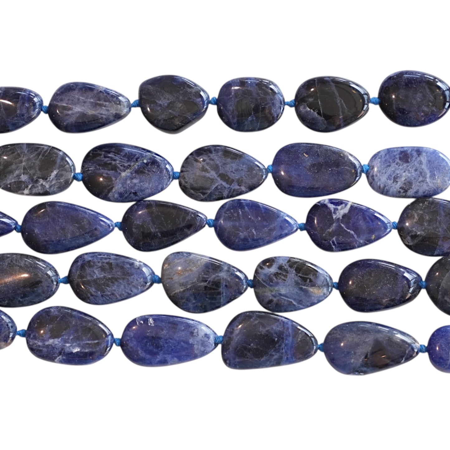 Fil de perle forme libre Sodalite 15x21 mm (référence 112)