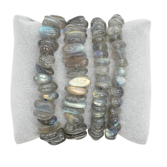 Bracelet baroque Labradorite AAA (Diamètre aléatoire 5-10 mm)