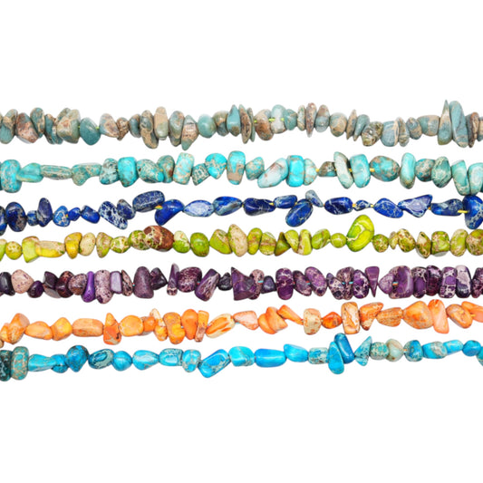 Fil de pierre Jaspe impériale baroque 5x8 mm (7 pierres disponibles)