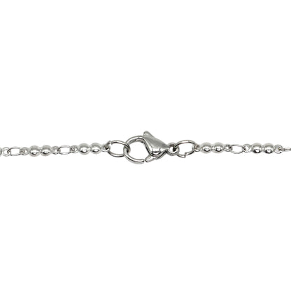 Lot de 5 chaînes en acier inoxydable argenté 50 cm modèle 23