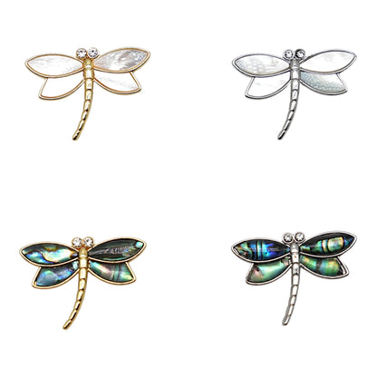Broche nacre Libellule 3x3 cm