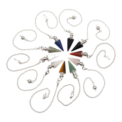 Pendule forme petit cone (11 pierres disponible)