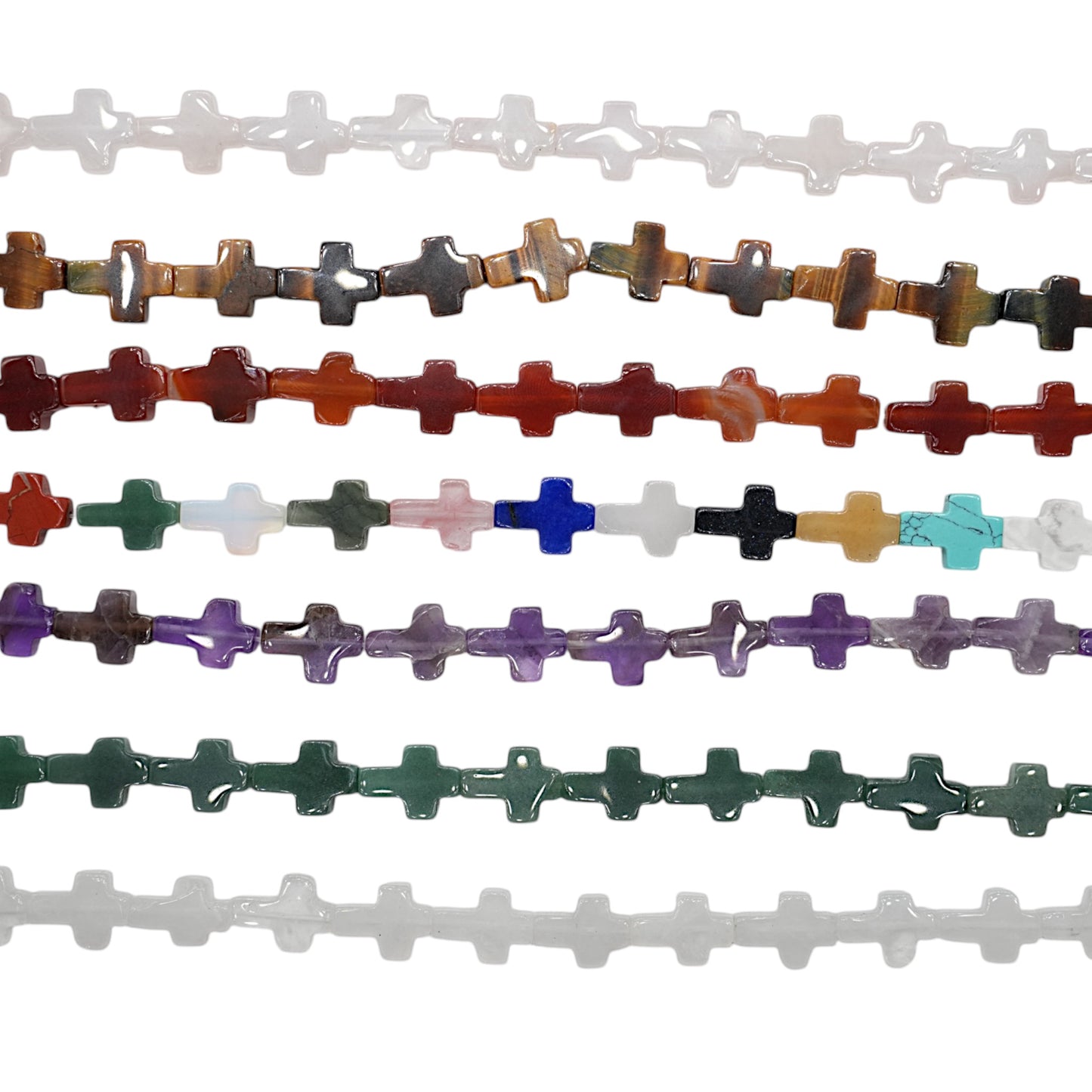 Fil de croix en pierre naturelle reference 43 — 18x15 mm (7 pierres disponible)