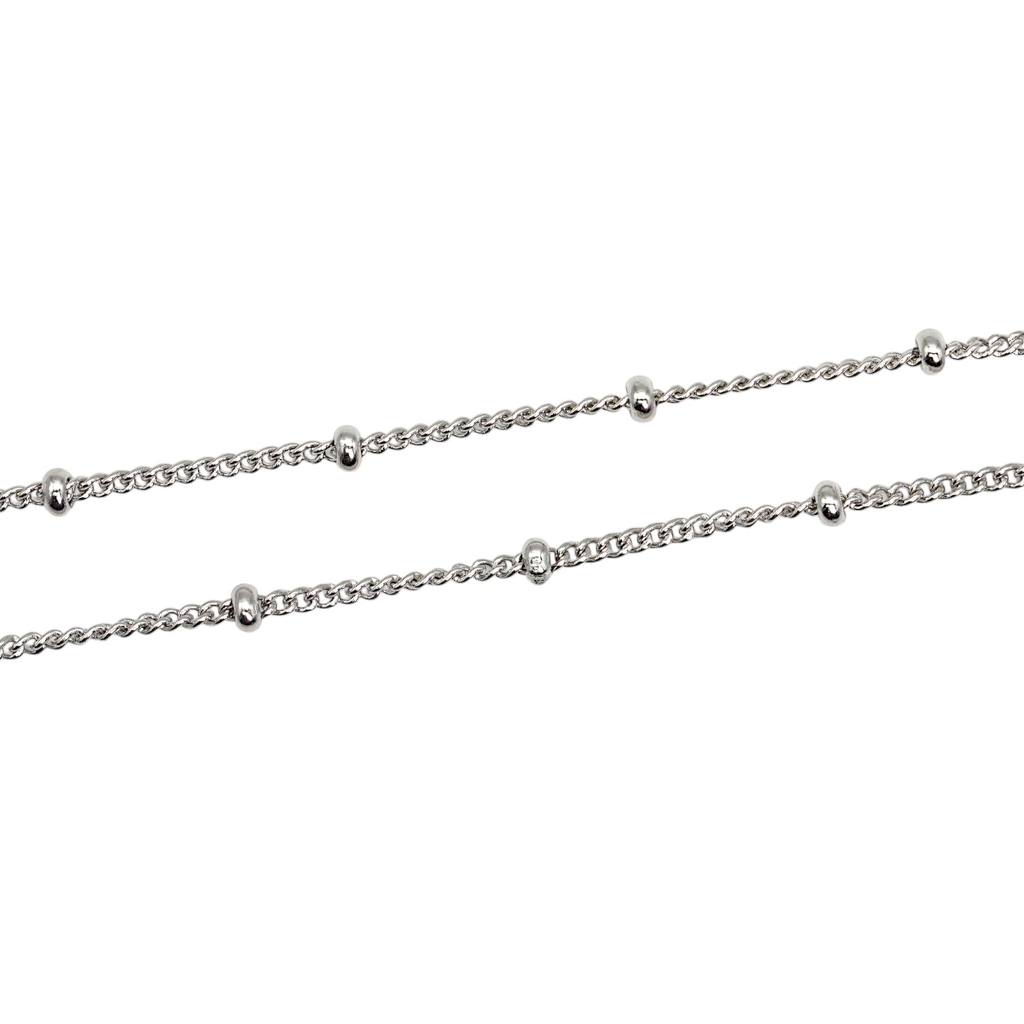 Lot de 10 chaînes en acier inoxydable argenté 45 cm modèle 26