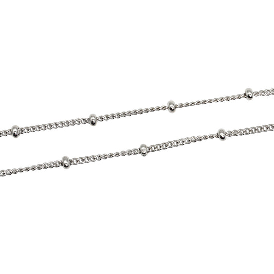 Lot de 10 chaînes en acier inoxydable argenté 45 cm modèle 26