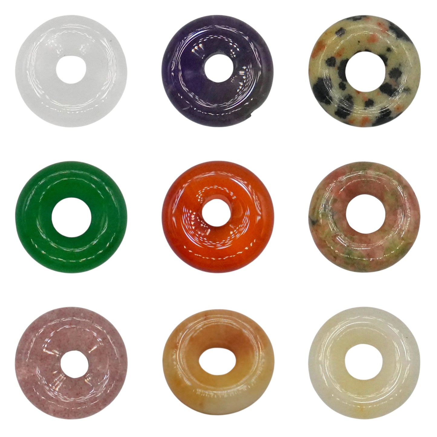 Lot de 10 donuts  (17 pierres & deux tailles disponible)