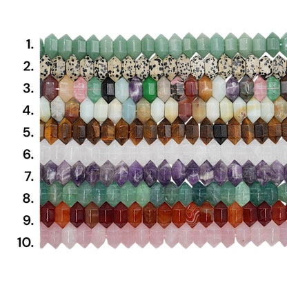 Fil de perle Cube nugget facetté 10x20 mm référence 63 (10 pierres naturelles disponible)