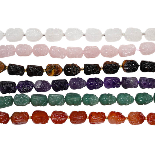 Prosperity Frog (3-legged) bead strand with Chinese coin, 14x10 mm, reference 66 (6 stones available)
