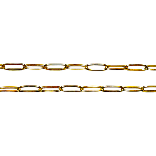 10 chaînes en acier doré inoxydable (16Petit)D