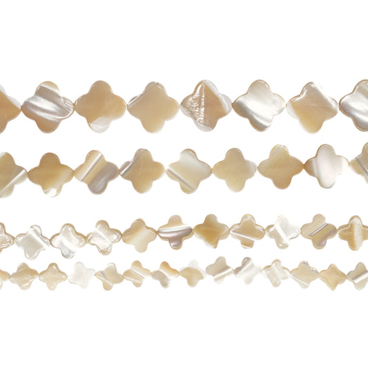 Fil de perle nacre dorée — Trèfles