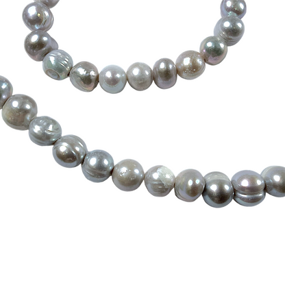 Collier en perles d’eau douce gris G-13