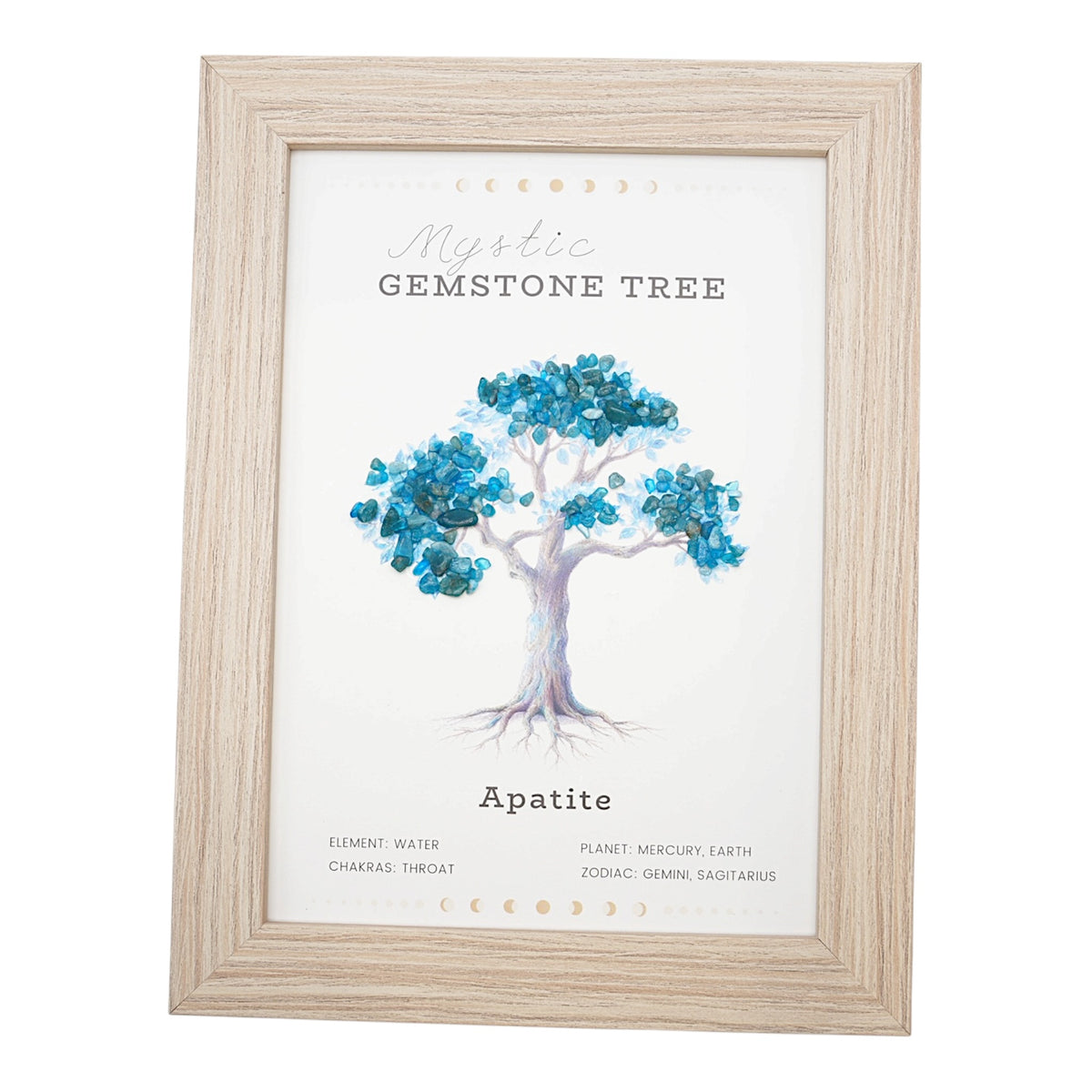 Cadre Arbre de vie Apatite bleue 20,5x15.5 cm