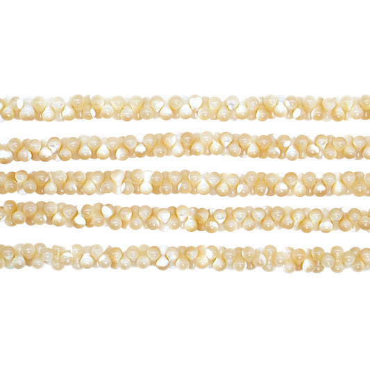 Fil de nacre dorée 6x6 mm