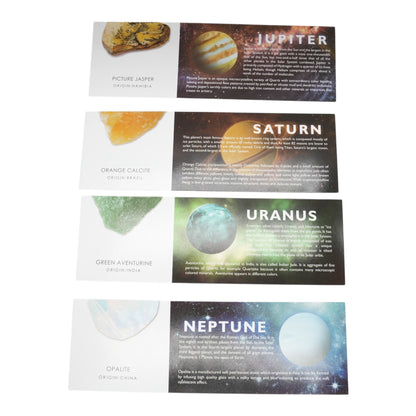 Kit du système solaire en pierre avec support en bois