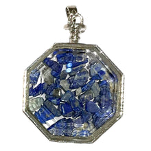 Lade das Bild in den Galerie-Viewer, Pendentif hexagone facetté Lapis-lazuli
