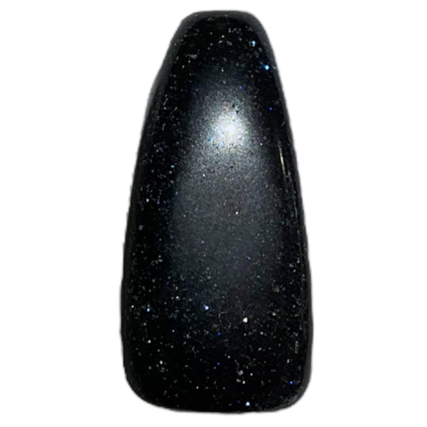 Pendentif forme triangle pierre de nuit bleu galaxy percé sur le côté