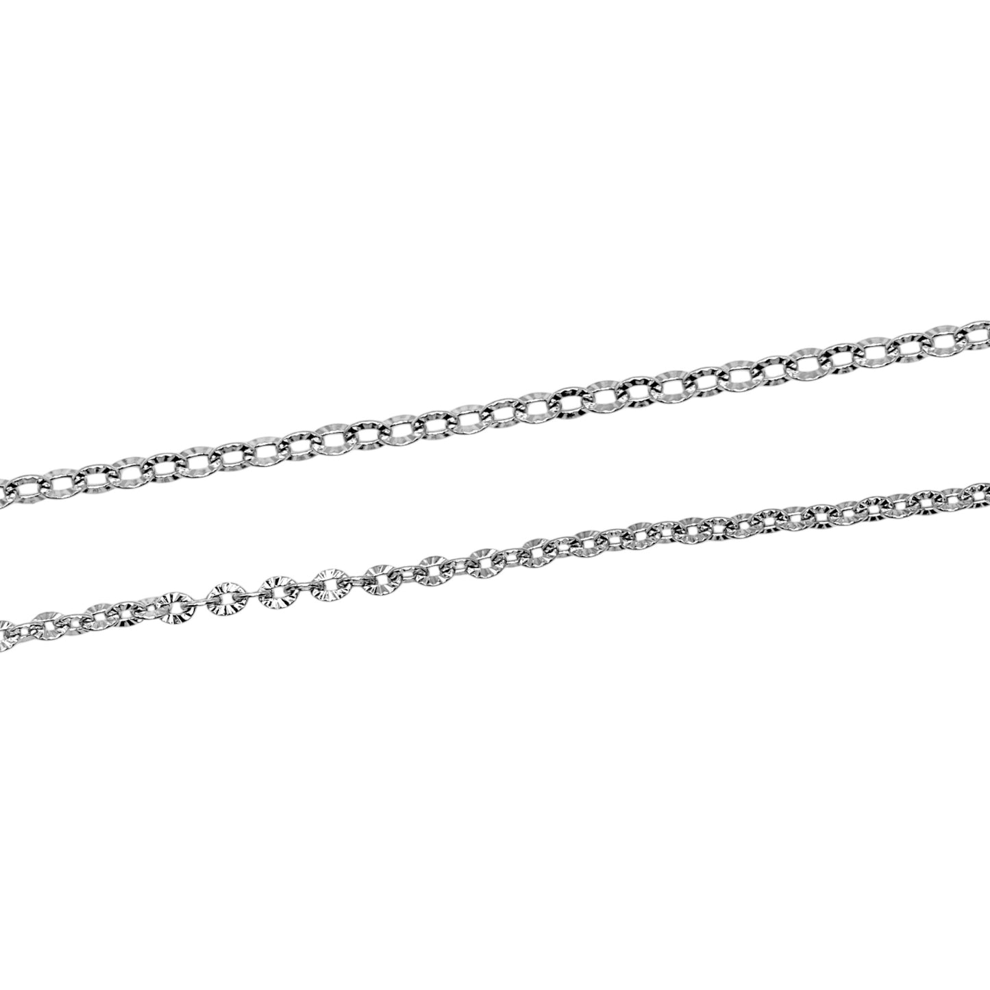 10 silver stainless steel chains model 9 (2 link sizes 0.4/0.5 available)