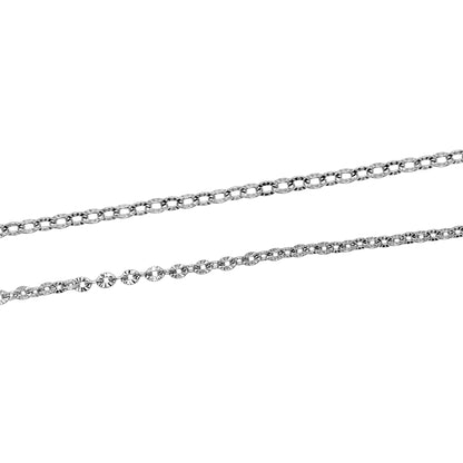 10 silver stainless steel chains model 9 (2 link sizes 0.4/0.5 available)