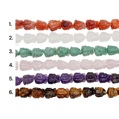 Fil de perle forme Renard Kitsuné à 9 queues 10 mm référence 64 (6 pierres disponible) (Symbole de prospérité & protection négative)