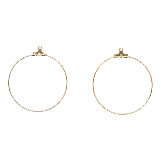 10 paires de supports de boucle d’oreille à personnalisé en acier inoxydable (3 tailles disponible) (Attache acier vendus séparément) dorée