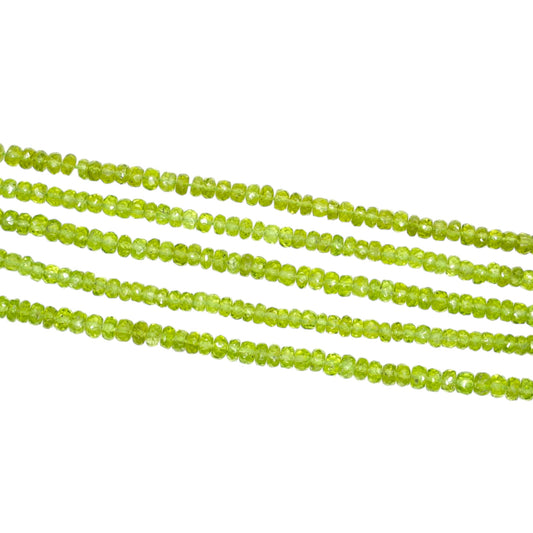 Fil de pierre Péridot AAA 6x3 mm facetté