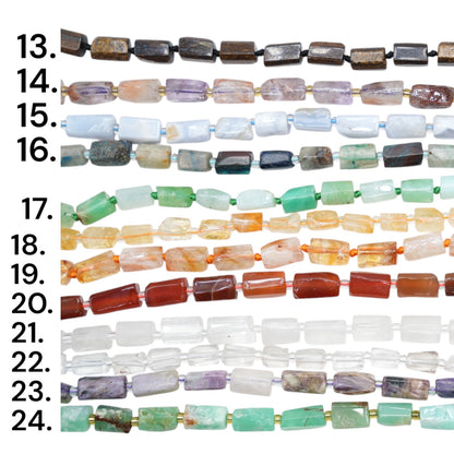 Fil de perle forme cylindrique 8x12 mm (85 pierres disponible) NEW