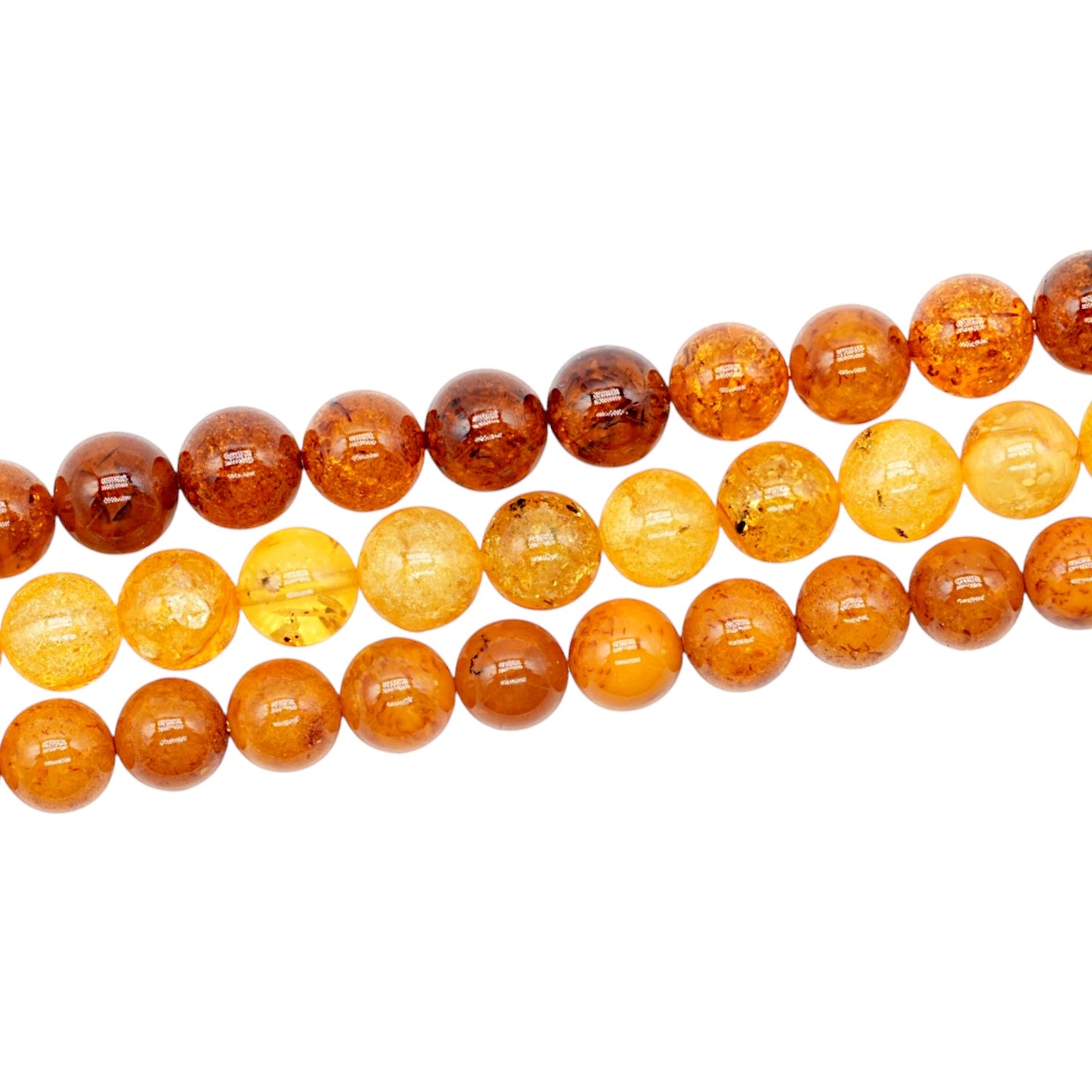 Fil de perle ambres baltiques A+ 7.5-8 mm (couleur 10/11/12)