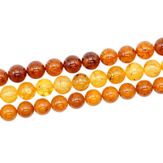 Fil de perle ambres baltiques A+ 7.5-8 mm (couleur 10/11/12)