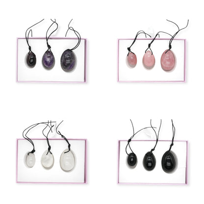 Set de 3 Œufs de Yoni en Pierres Naturelles (6 pierres disponible)