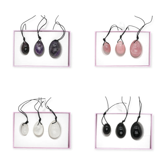 Set de 3 Œufs de Yoni en Pierres Naturelles (6 pierres disponible)