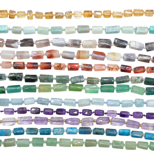 Fil de perle forme cylindrique 8x12 mm (85 pierres disponible) NEW