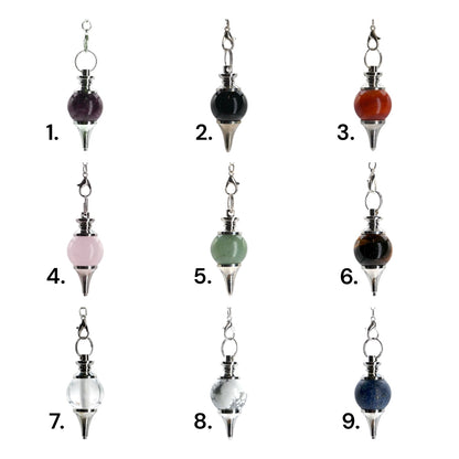 Pendule forme boule (10 pierres disponible)