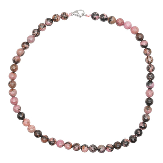 Collier boule Rhodonite