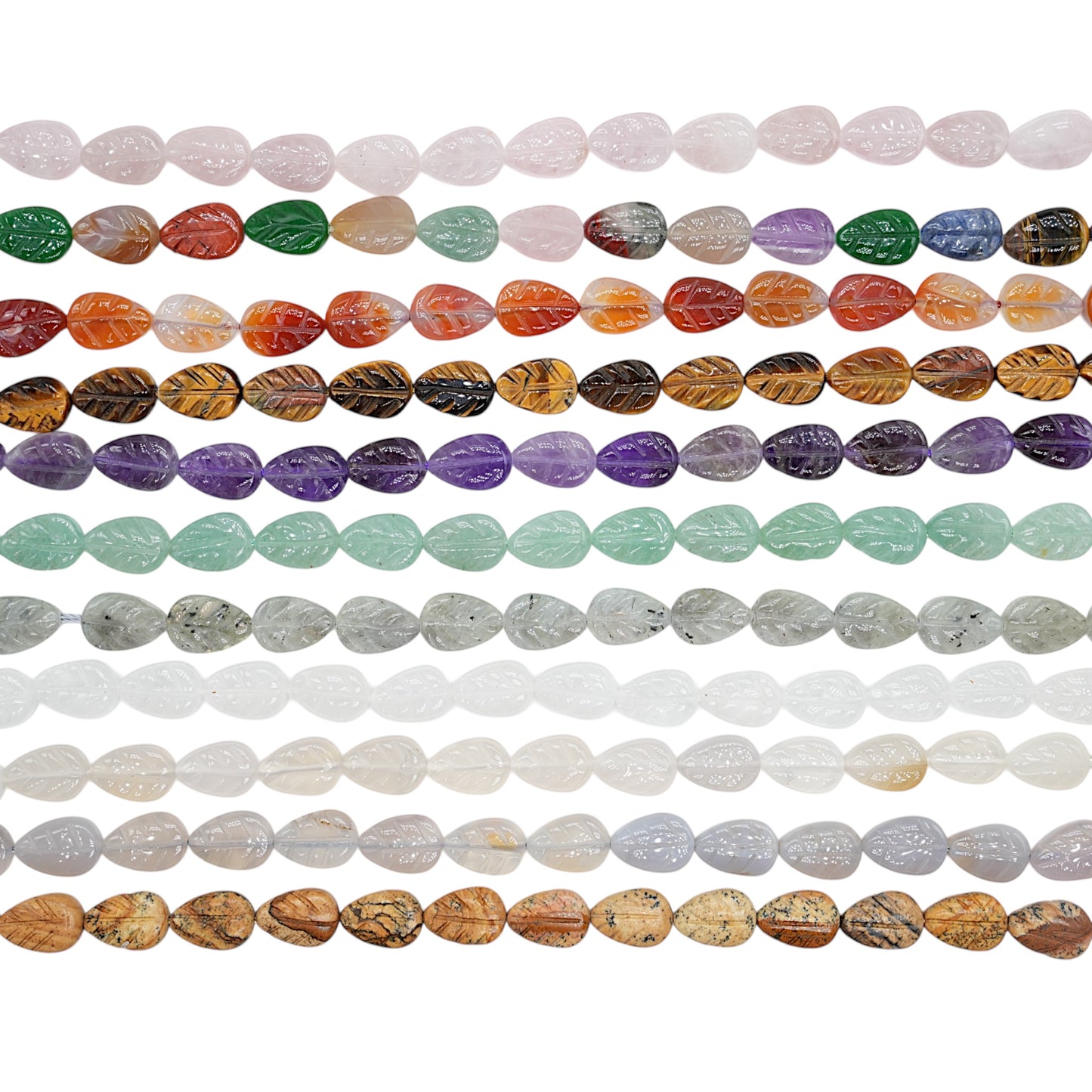 Fil feuille en pierre naturelle référence 34 — 15x12 mm (7 pierres disponible)