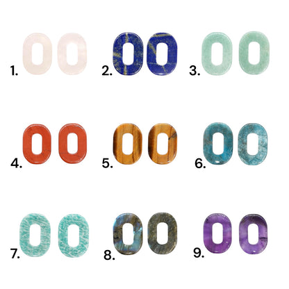 Lot de 2 charm’s forme ovale pour boucle d’oreille (Créole non comprise) (2 tailles disponible)