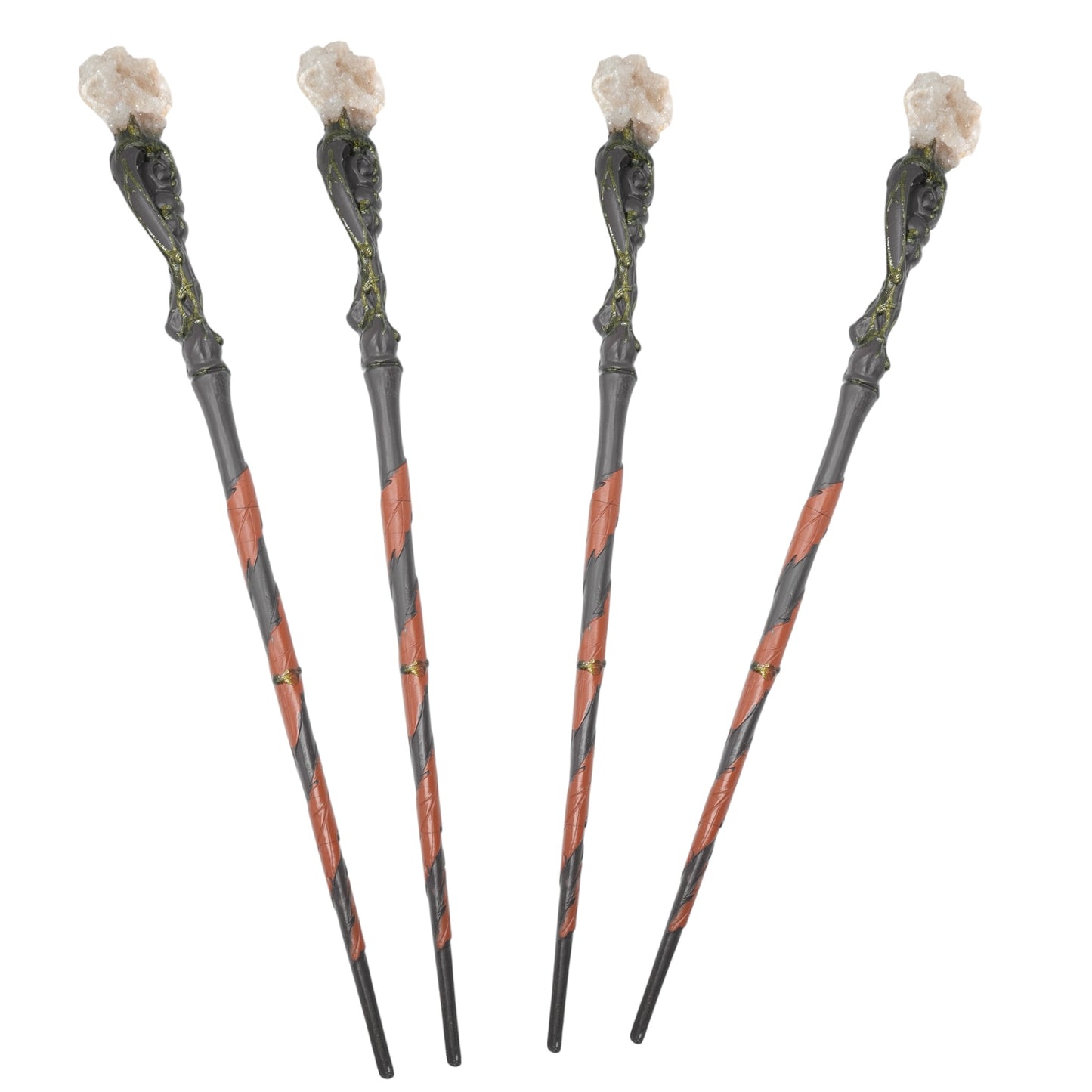 Baguette magique en quartz blanc artisanale pour rituel & méditation 41 cm à l’unité