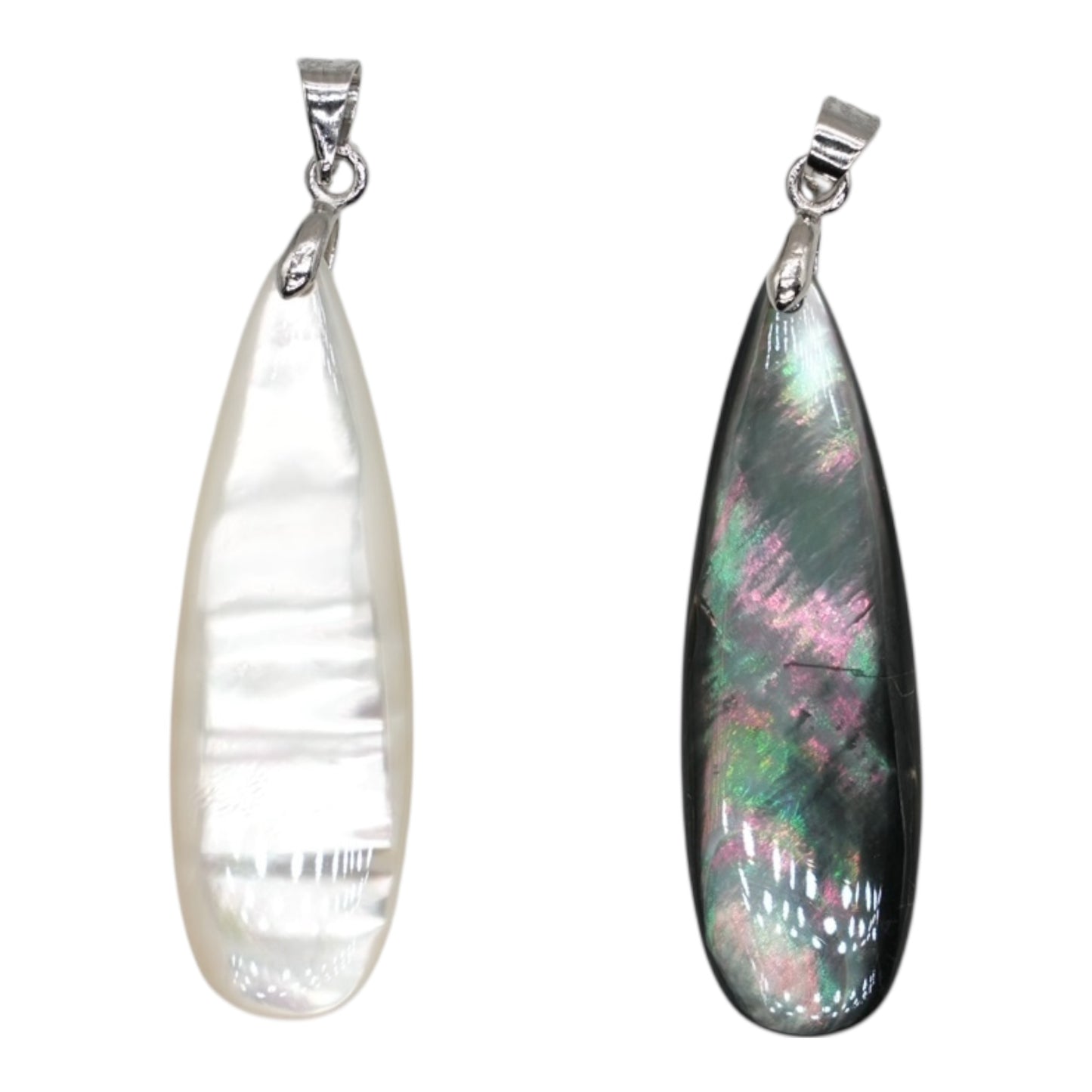 Pendentif forme allongé 4x1 mm en nacre