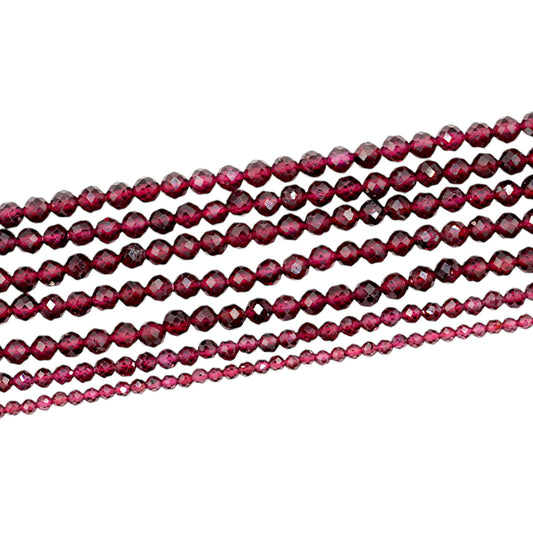 Faceted Garnet Bead Strand