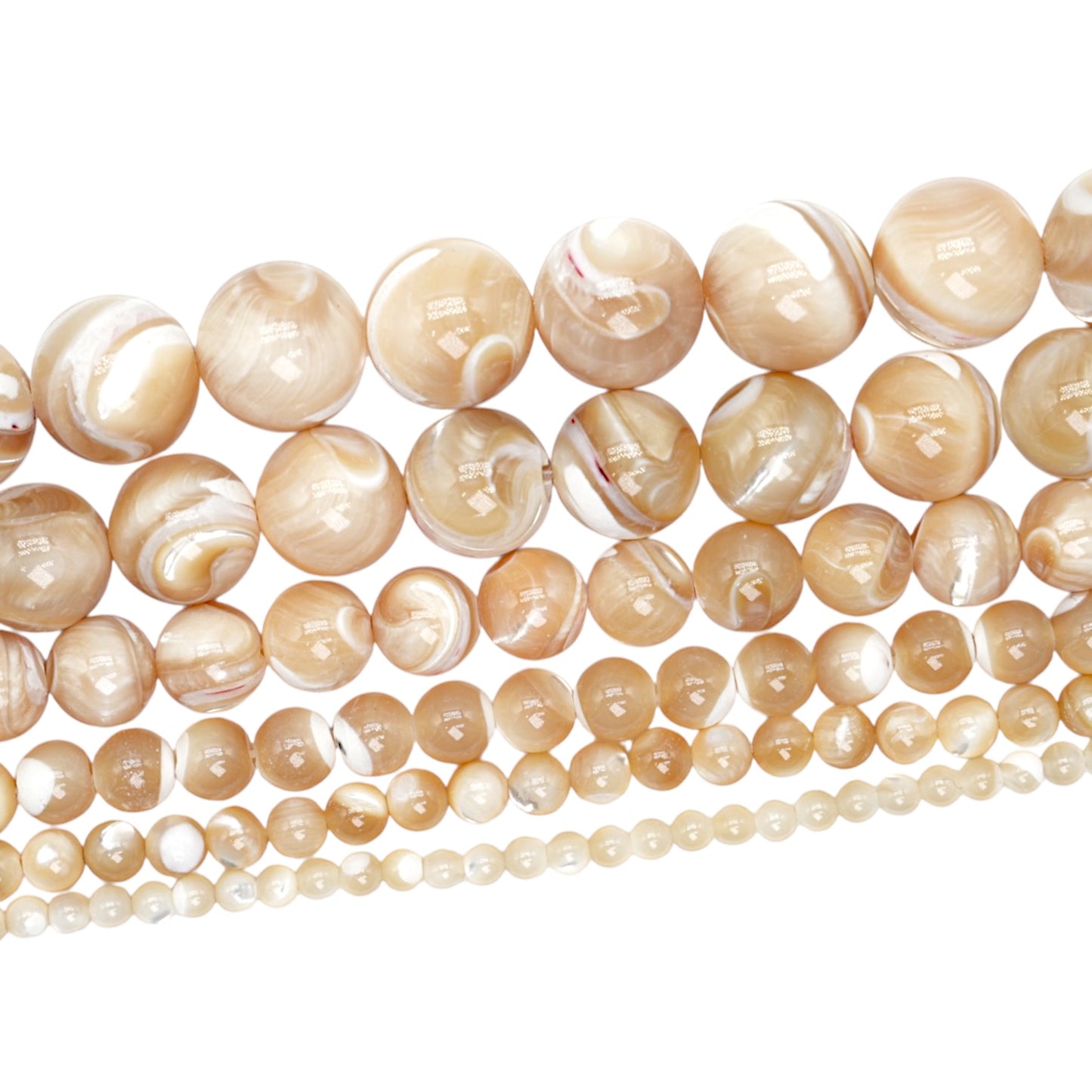 Fil de perle nacre dorée A