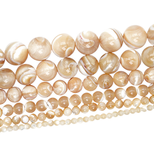 Fil de perle nacre dorée A