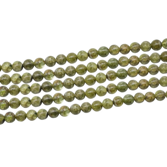 Fil de perle Peridot 6 mm A+