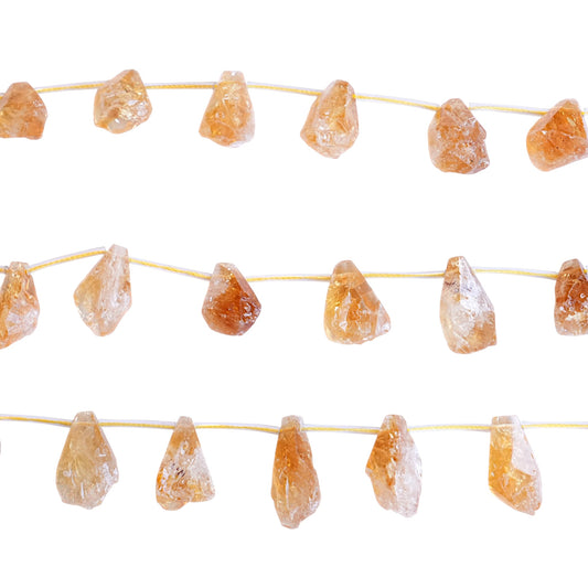 Pendentifs brutes en Citrine chauffée 20x10 mm (référence 38)