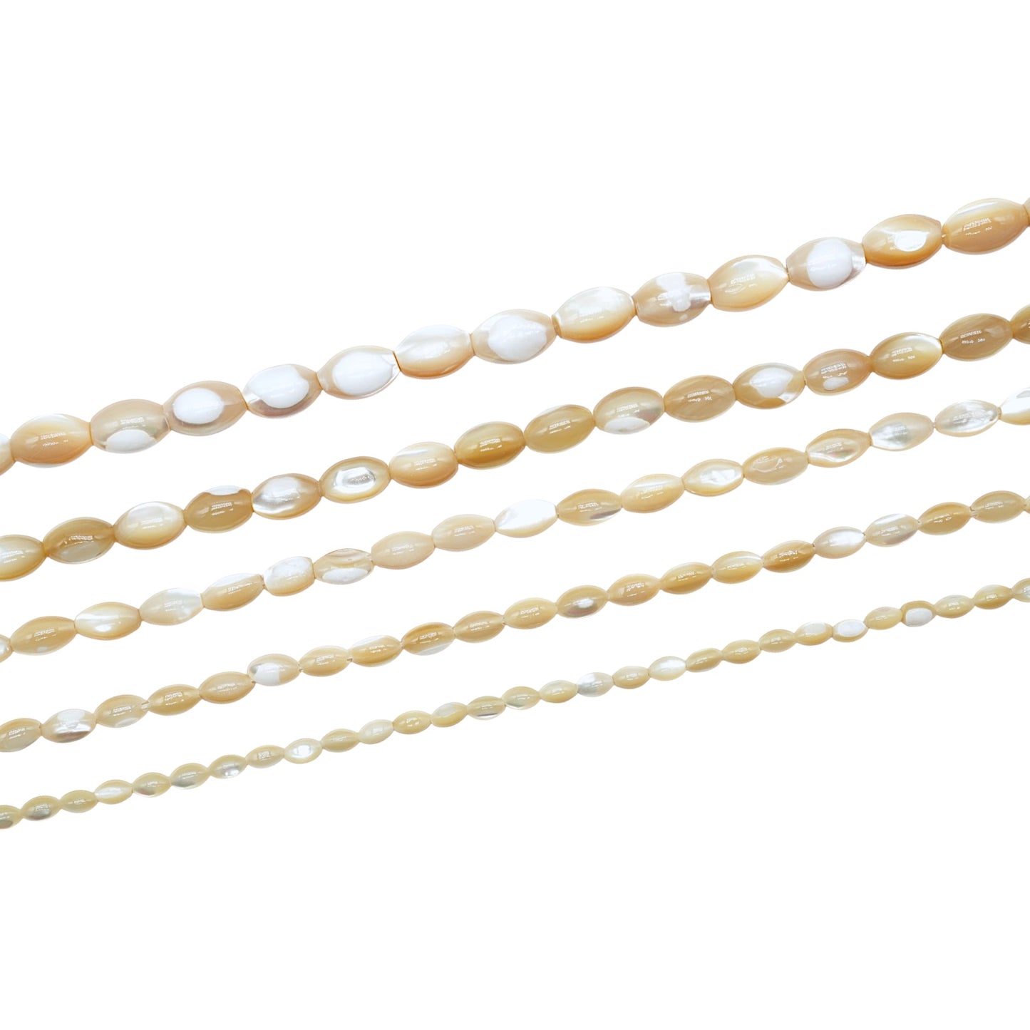 Fil de nacre dorée forme ovale (5 tailles disponible)