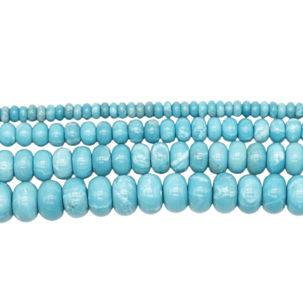 Fil de pierre rondelle Larimar du Brésil (4 tailles disponible)