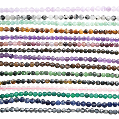 Fil de perle en rond facetté 6 mm (15 pierres disponible)