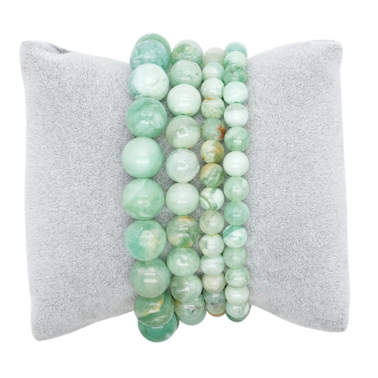 Bracelet Calcédoine verte AA+