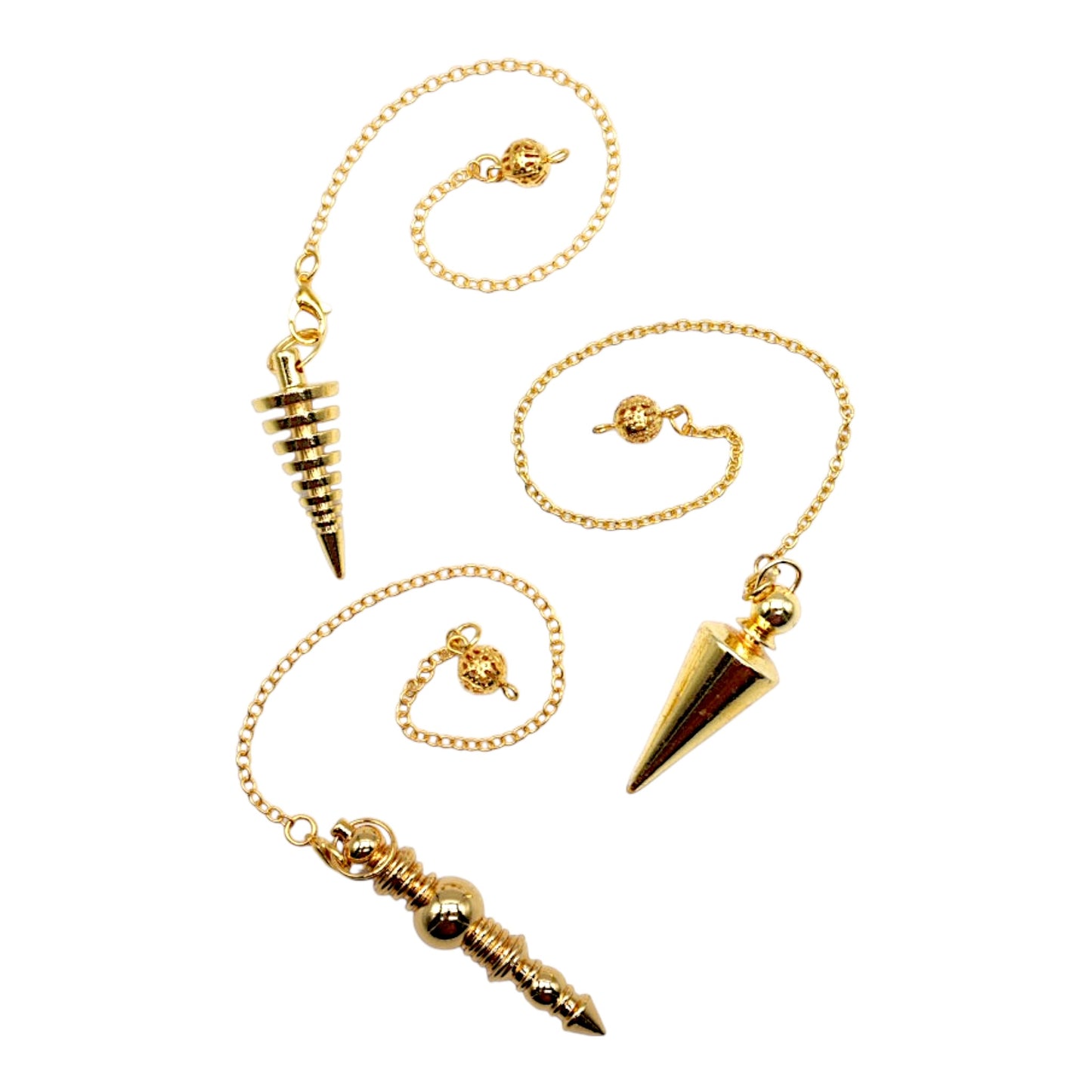 Pendule en laiton doré (3 formes disponible)