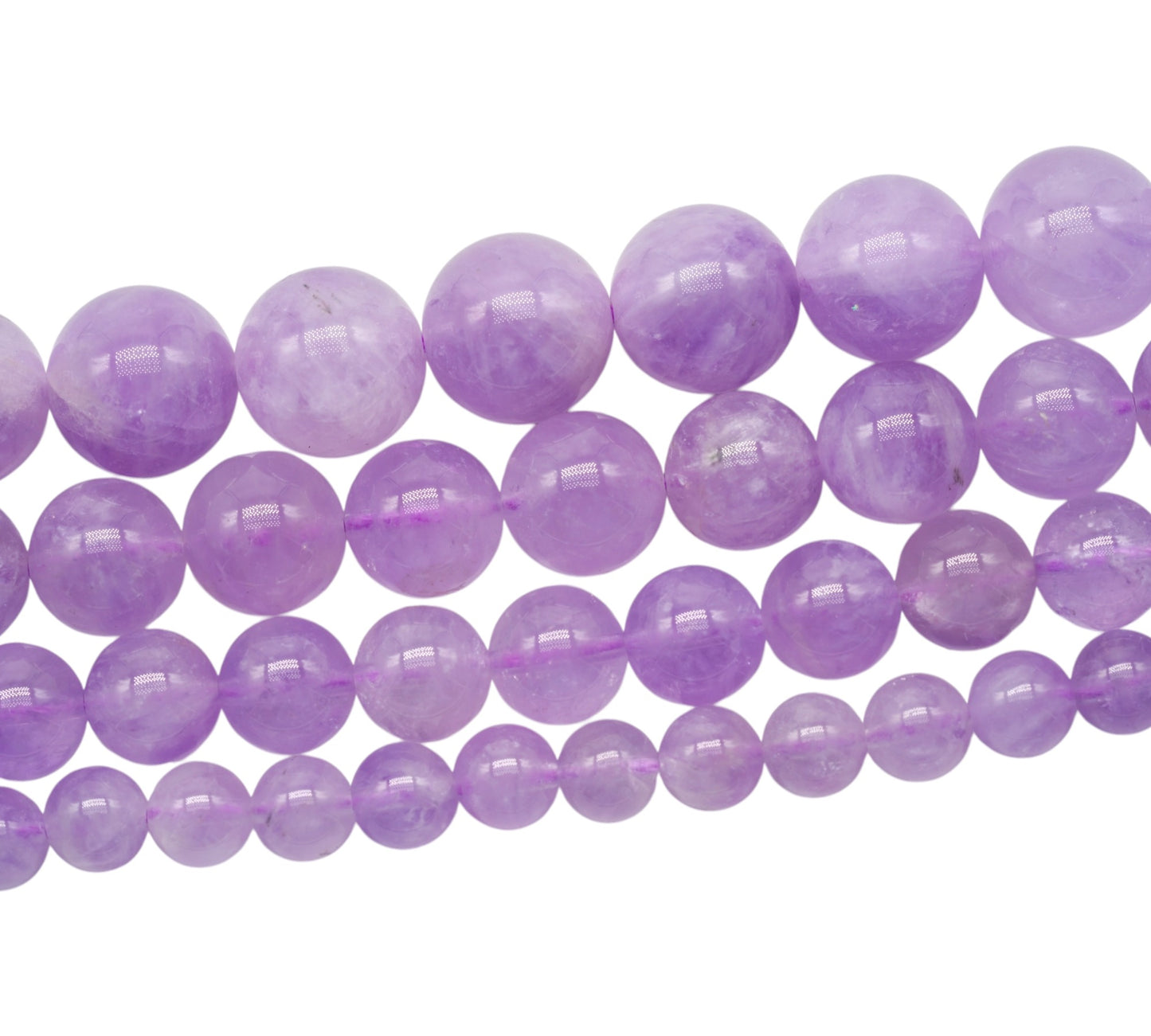 Fil de perle Jade Lilas de Birmanie AA