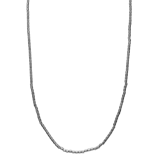 Collier sautoir 70 cm Hématite electroplaquée dorée 3mm CHA-1